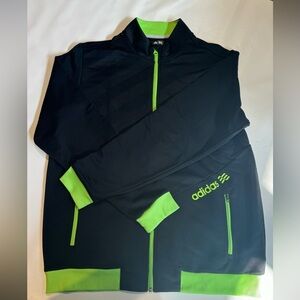 Adidas Golf jacket black and green!